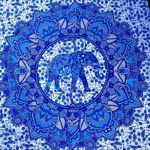 Bohemian Mandala Elephant Tapestry